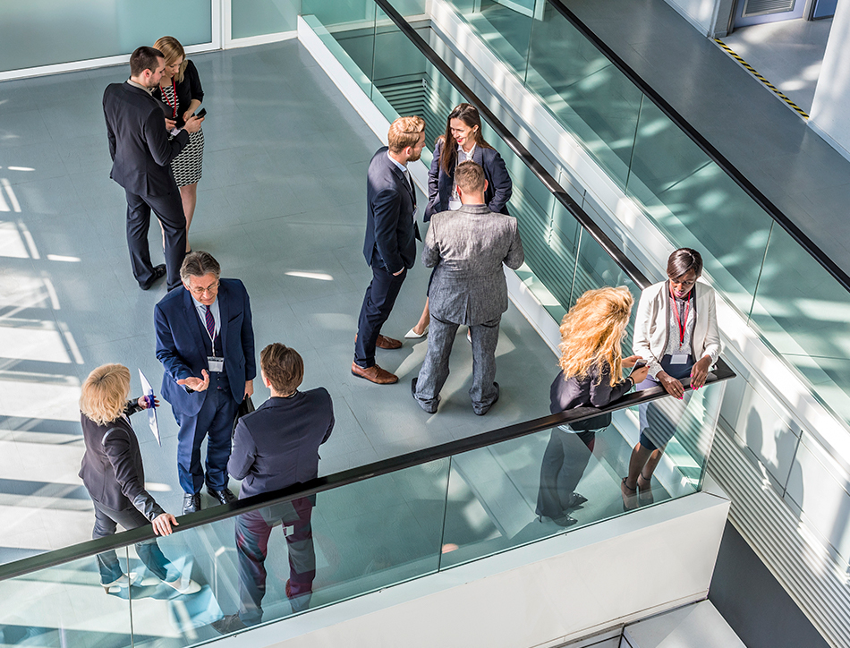 People in business centre iStock