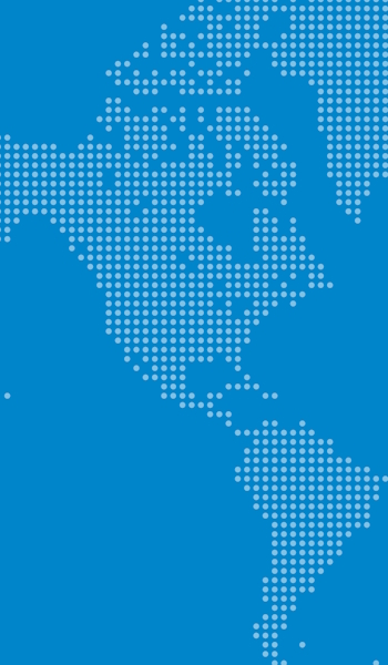 Map focused on the Americas