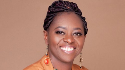 A smiling woman