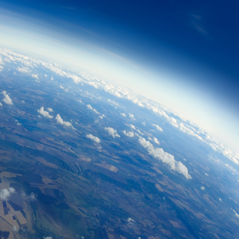 View of the Earth's atmosphere from space